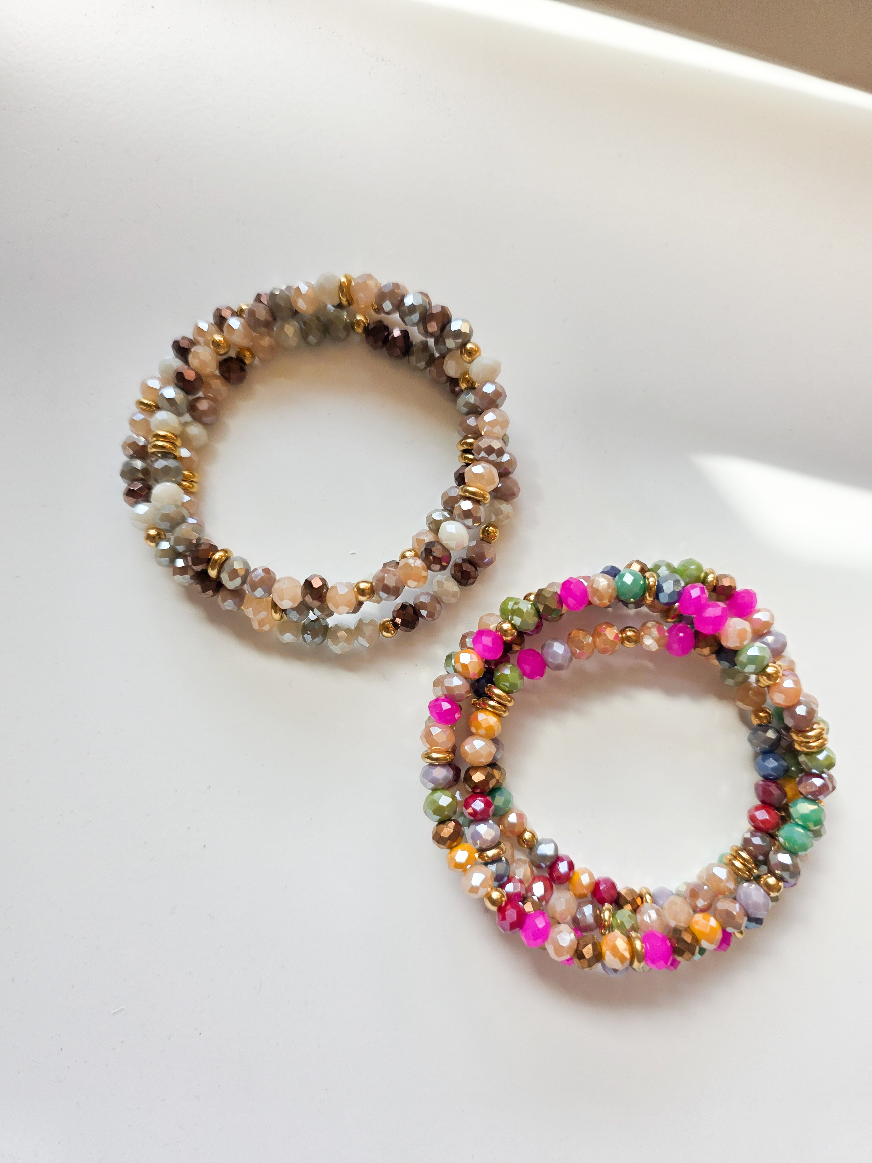 Crystal Stack Bracelet Collection