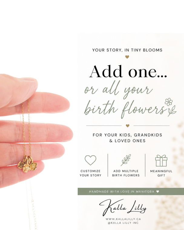 Floral Edit - Personalized Gold Birth Flower Necklace
