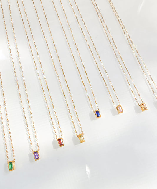 Kalla Lilly birthstone necklace