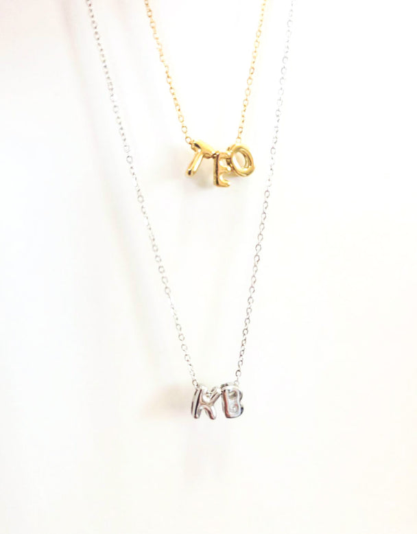 Bubble Name and Phases Necklace
