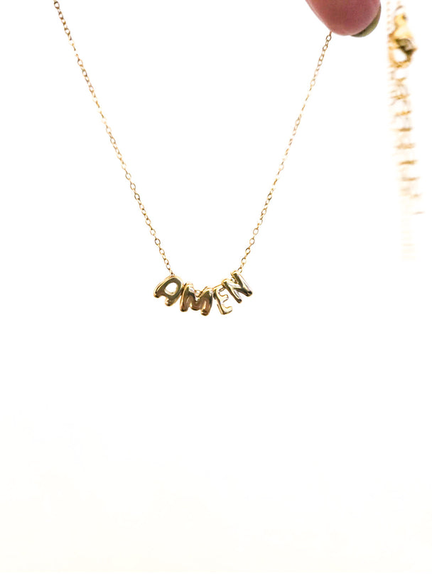 Bubble Name and Phases Necklace