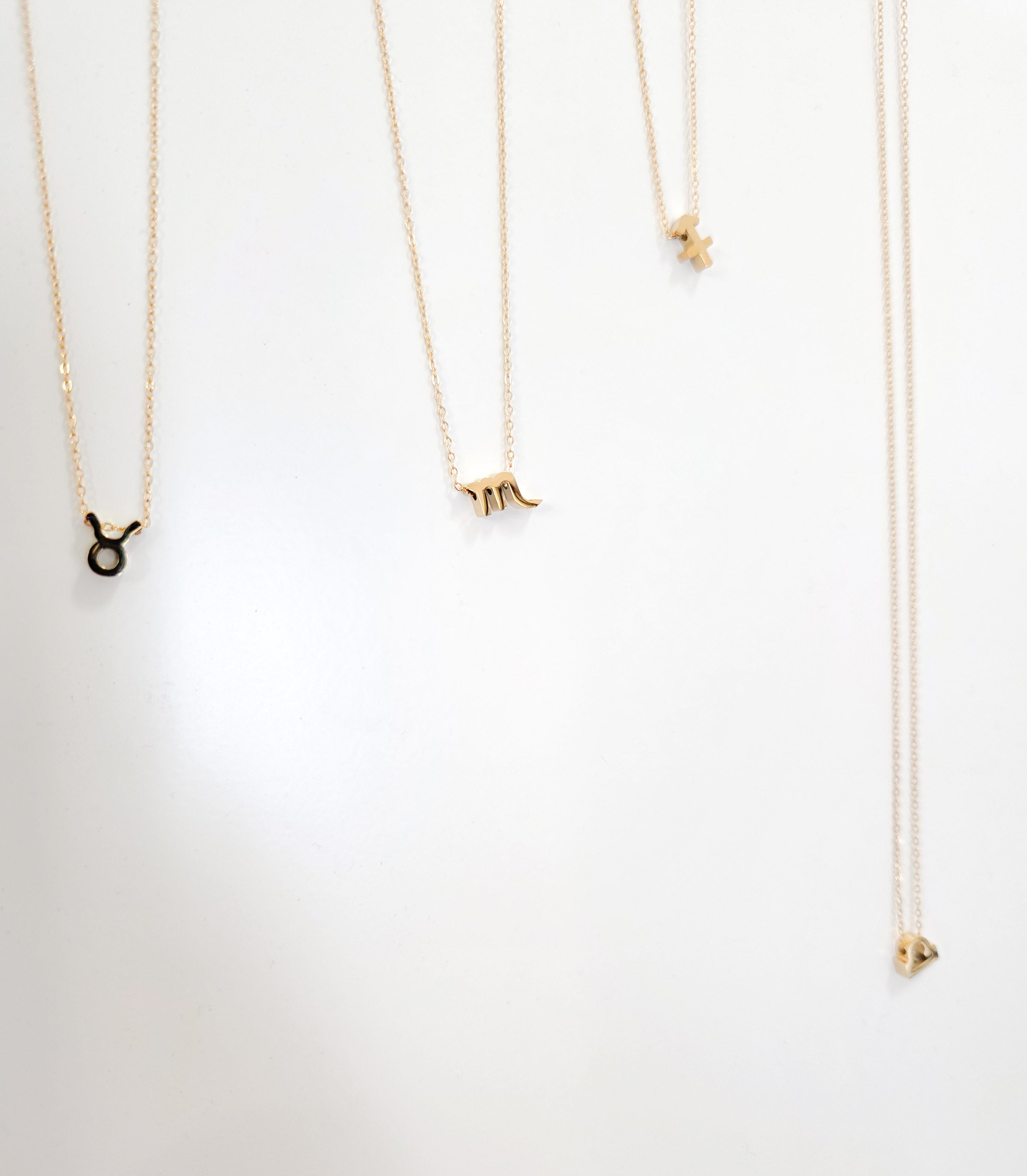 gold small zodiac necklace