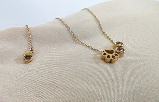 Custom pet lover necklace in gold