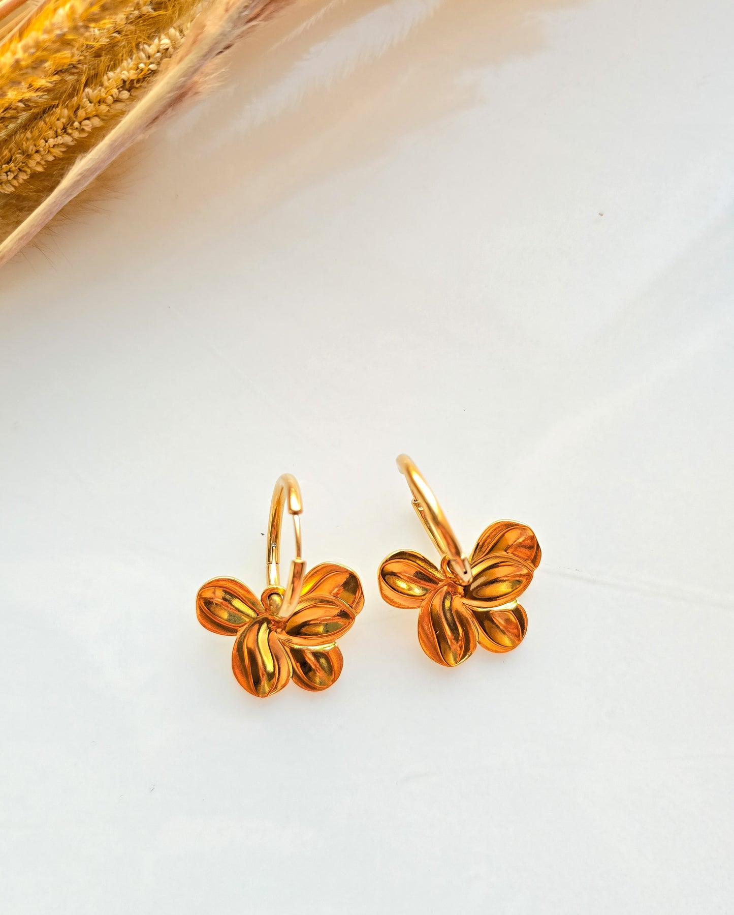 20mm hoop earrings flower #2